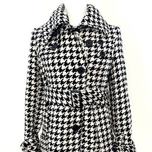 Gorgeous Coffee Shop Wool Houndstooth Jacket